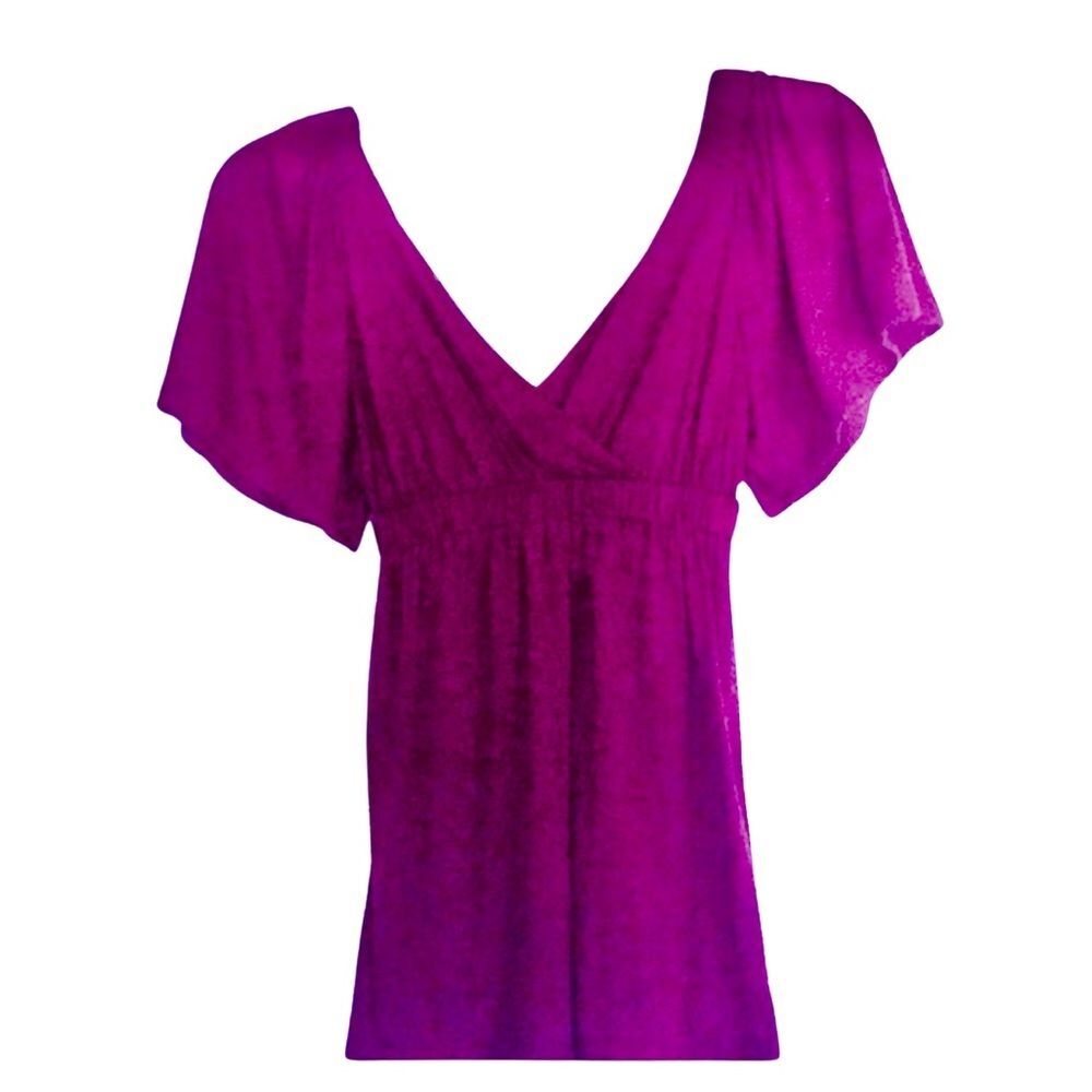 🎀 XHILARATION FLUTTER SLEEVE V NEVK KNIT TOP